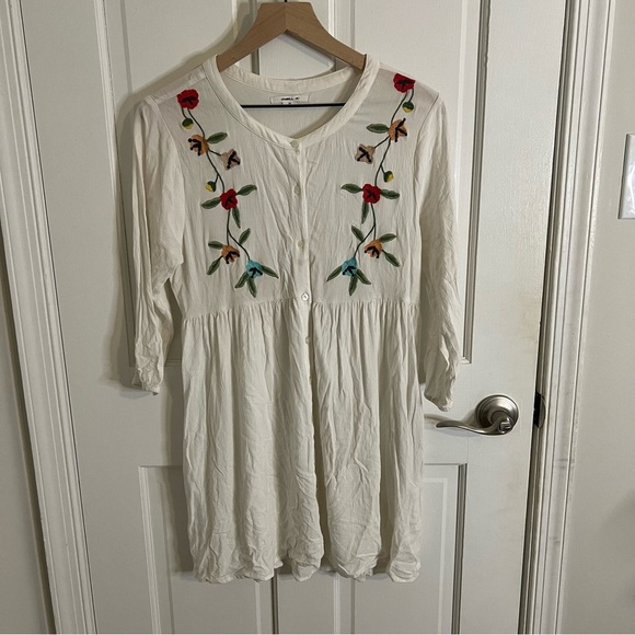 O’Neill Edan Floral Embroidered Babydoll Dress - Picture 2 of 10